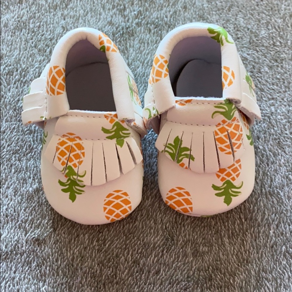 Faux leather pineapple moccasins
